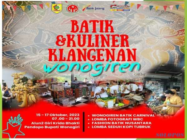 Selama Tiga Hari Pameran Batik Wonogiren dan Kuliner di Gelar